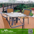 7pcs Alum rattan dinning table set 1T+ 6C Modern high quality outdoor furniture